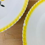 Lot de 6 assiettes creuses en faïence vintage