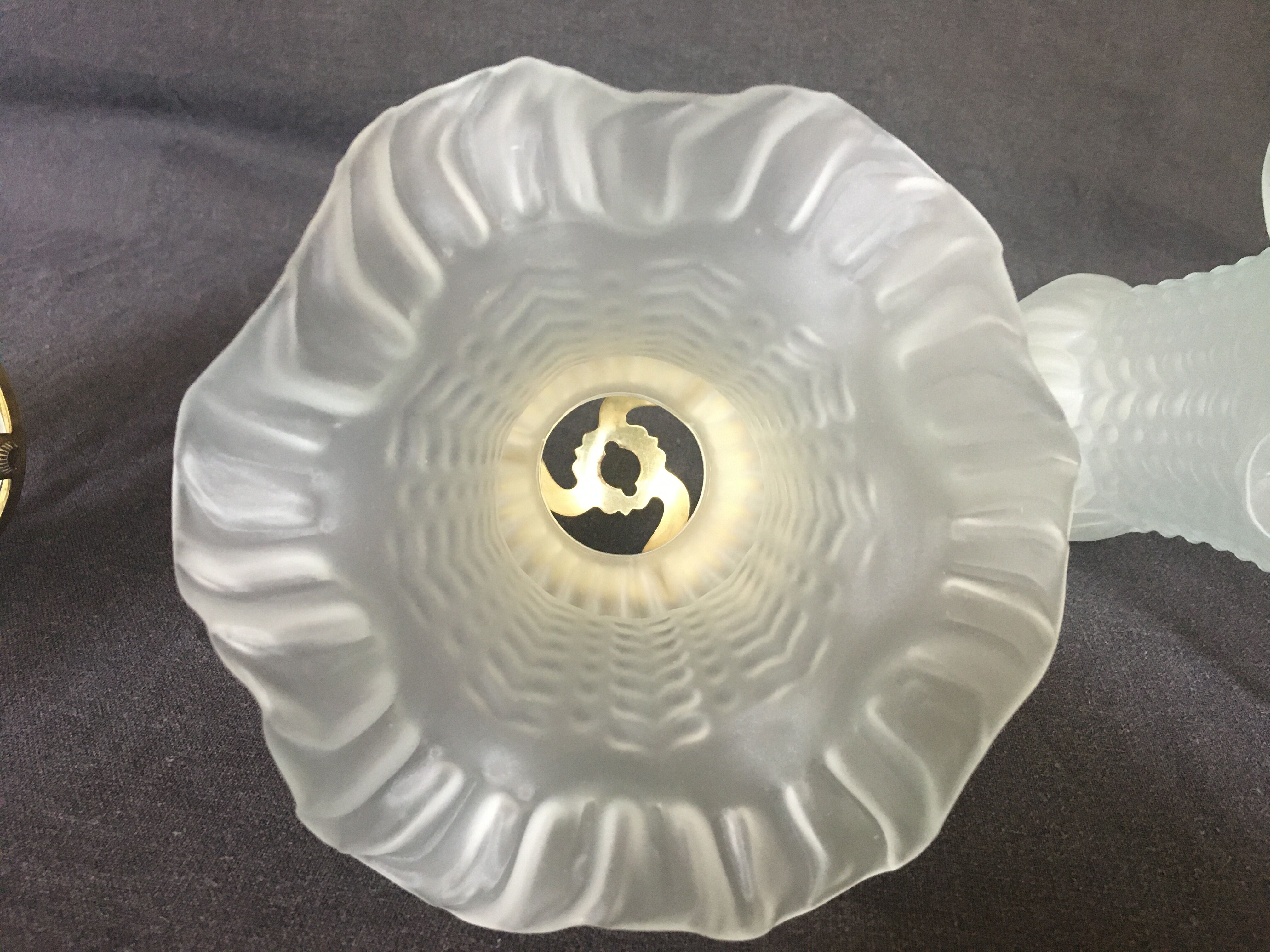 Tulipes en verre dépoli