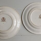 2 assiettes terre de fer Saint-Amand