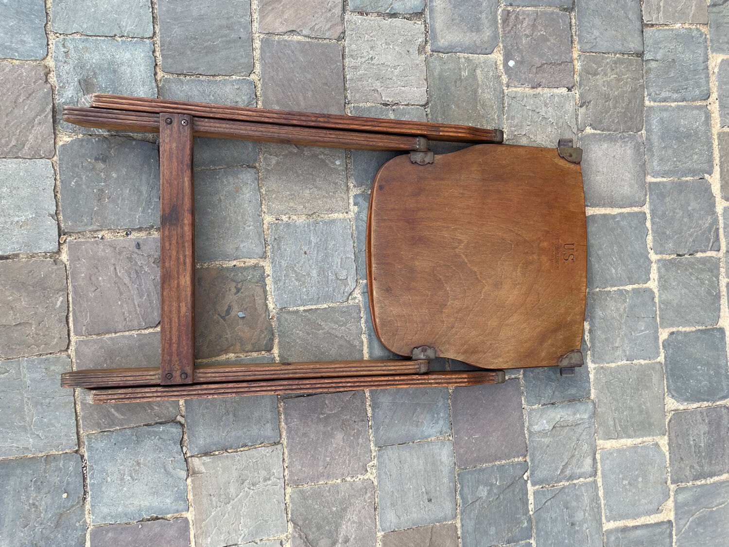 US army landing wooden folding chair