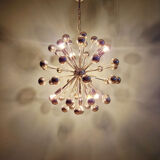Sputnik chandelier in chromed metal, Space Age design, 1960