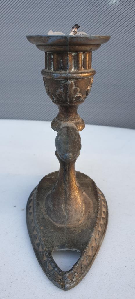 Nineteenth century snake candle holder