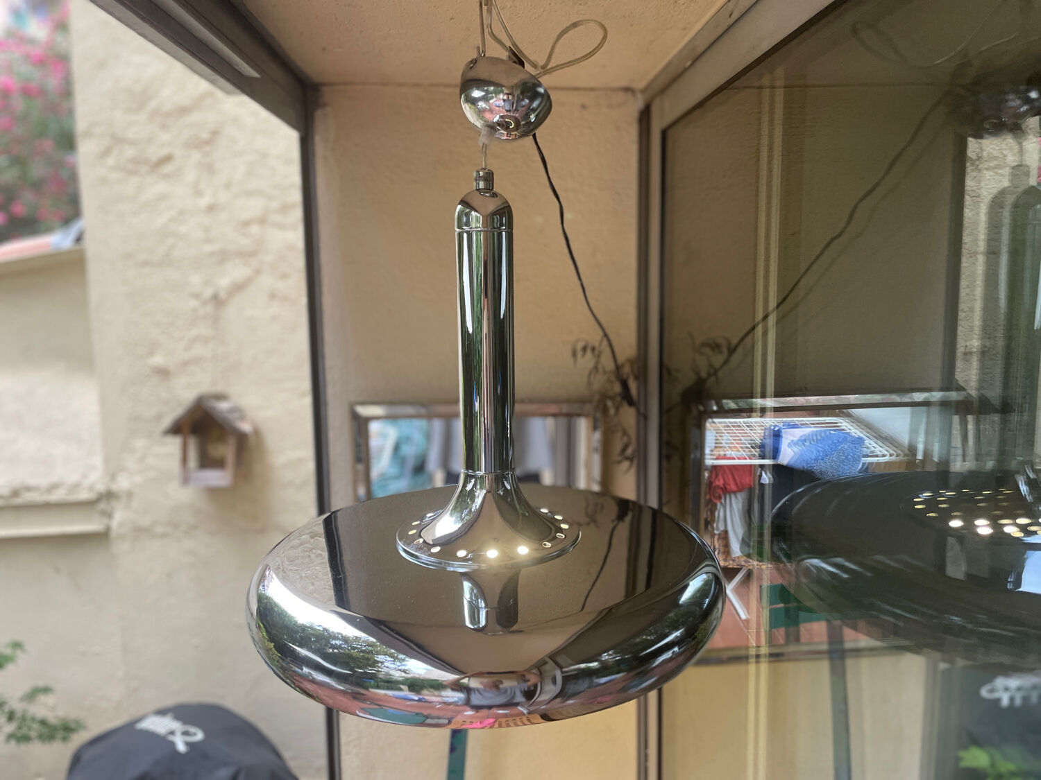 Chrome metal suspension Space edge 70s