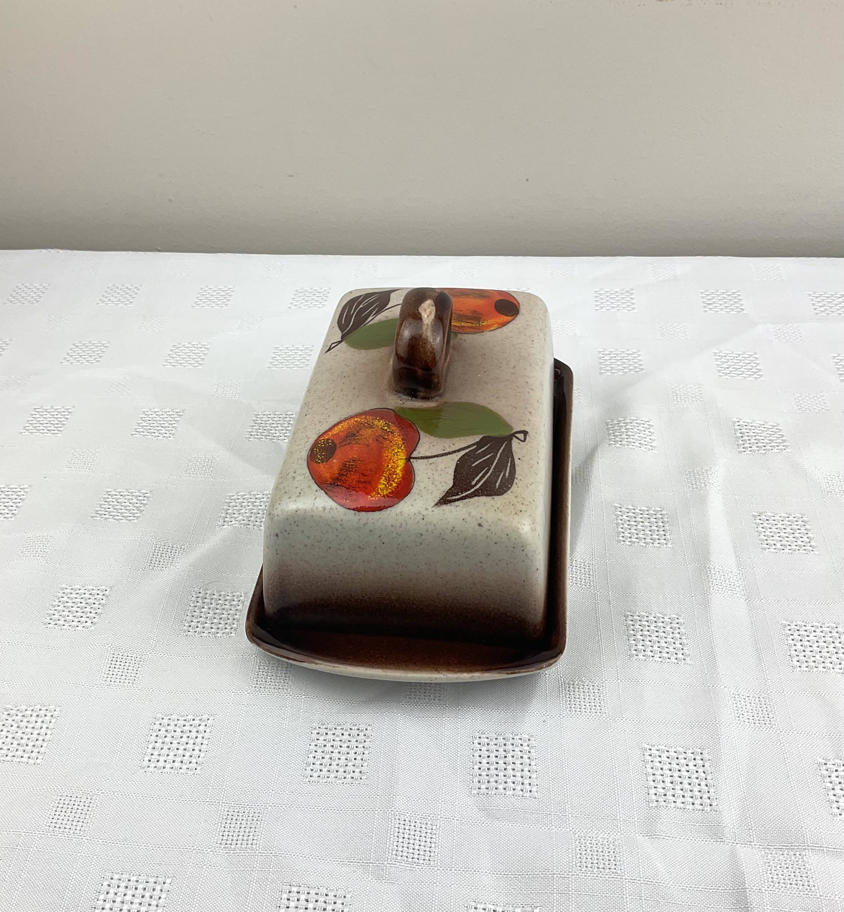 Stoneware butter dish