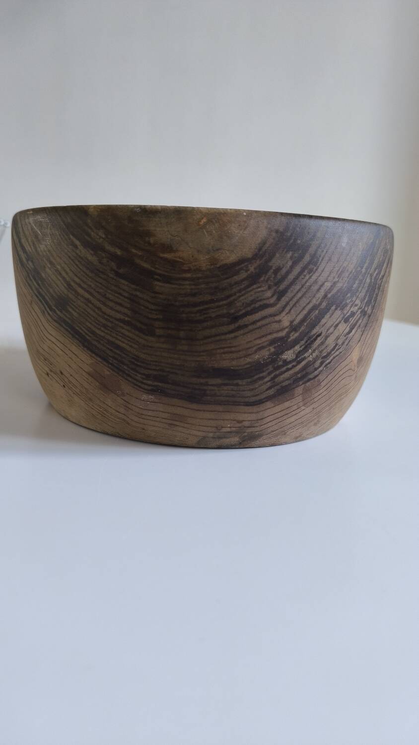 Olive wood salad bowl from the 50s