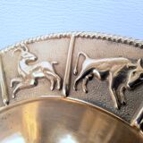 Cendrier et porte bougie en bronze avec les 12 signes astrologiques du zodiaque