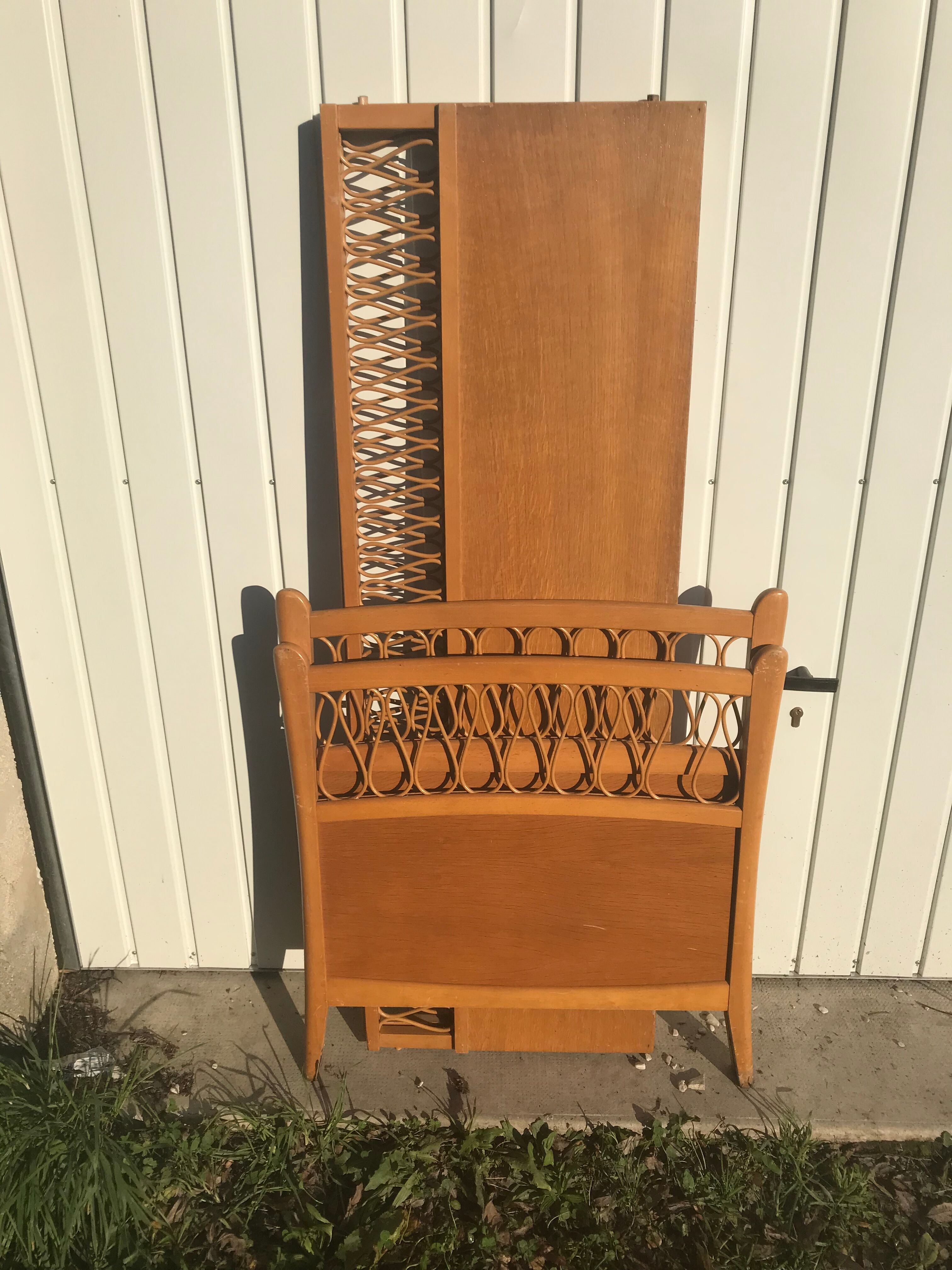 Ancien lit bébé scandinave bois
