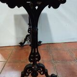 bistro table with cast iron base and marble top