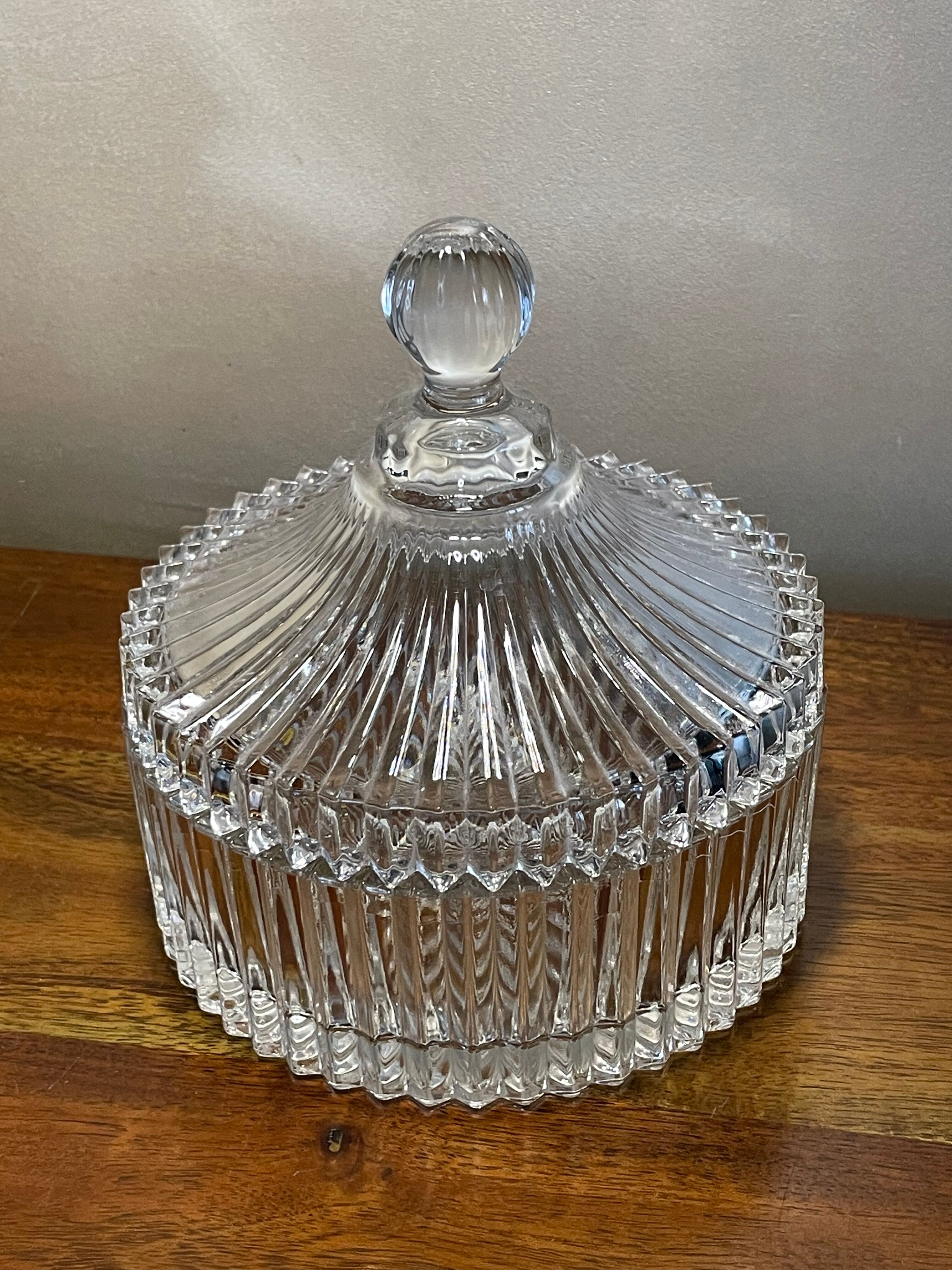 Large glass sugar bonbonnière