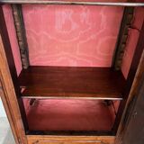Antique Louis XVI style display cabinet in walnut