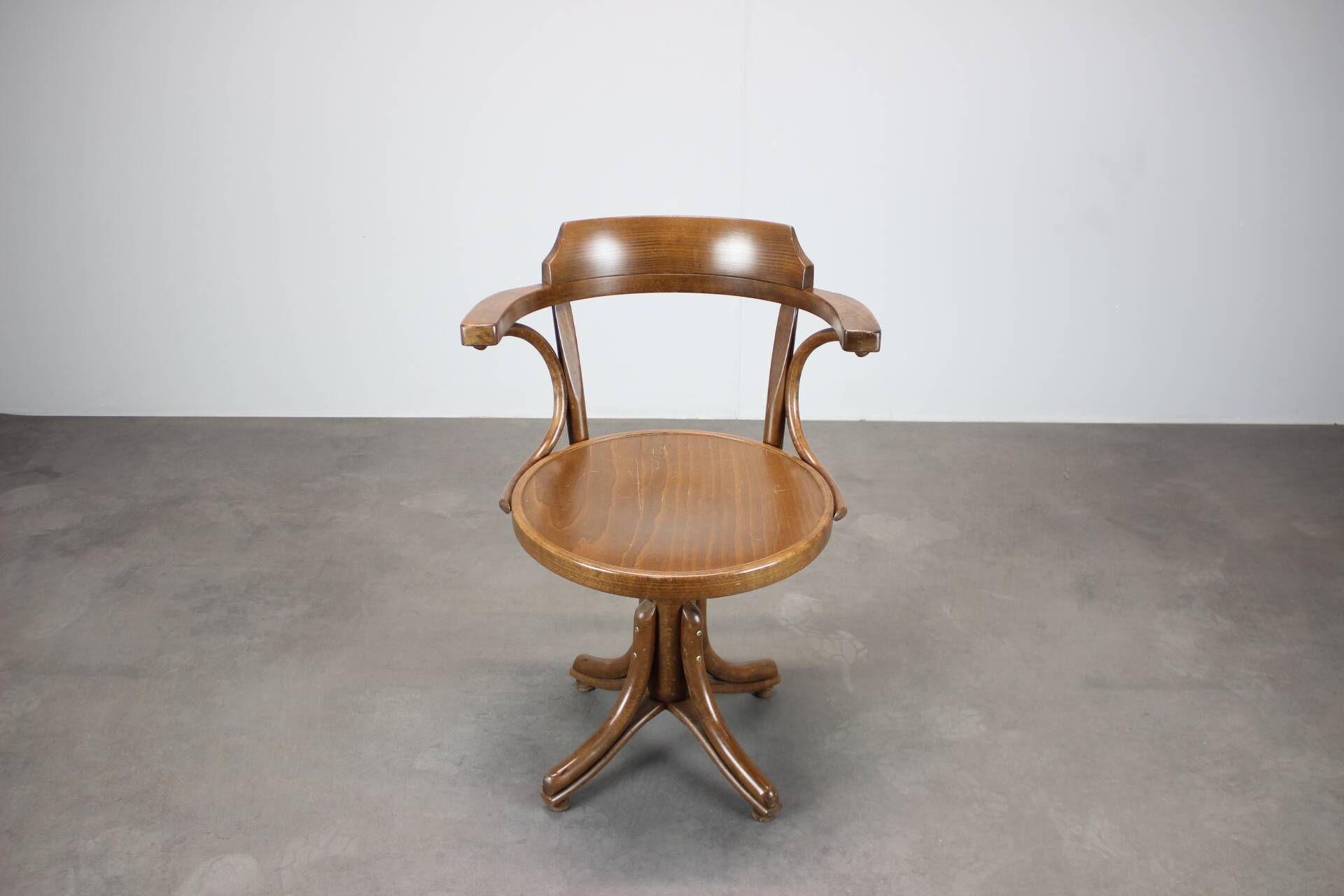 1993 ton czechoslovakia bentwood swivel armchair in the thonet tradition