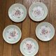 Lot de 5 assiettes à dessert l'Amandinoise couleur mint vintage