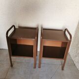 Pair of boarding school bedside tables