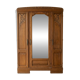 Antique 3-door Art Deco wardrobe in wood with mirror