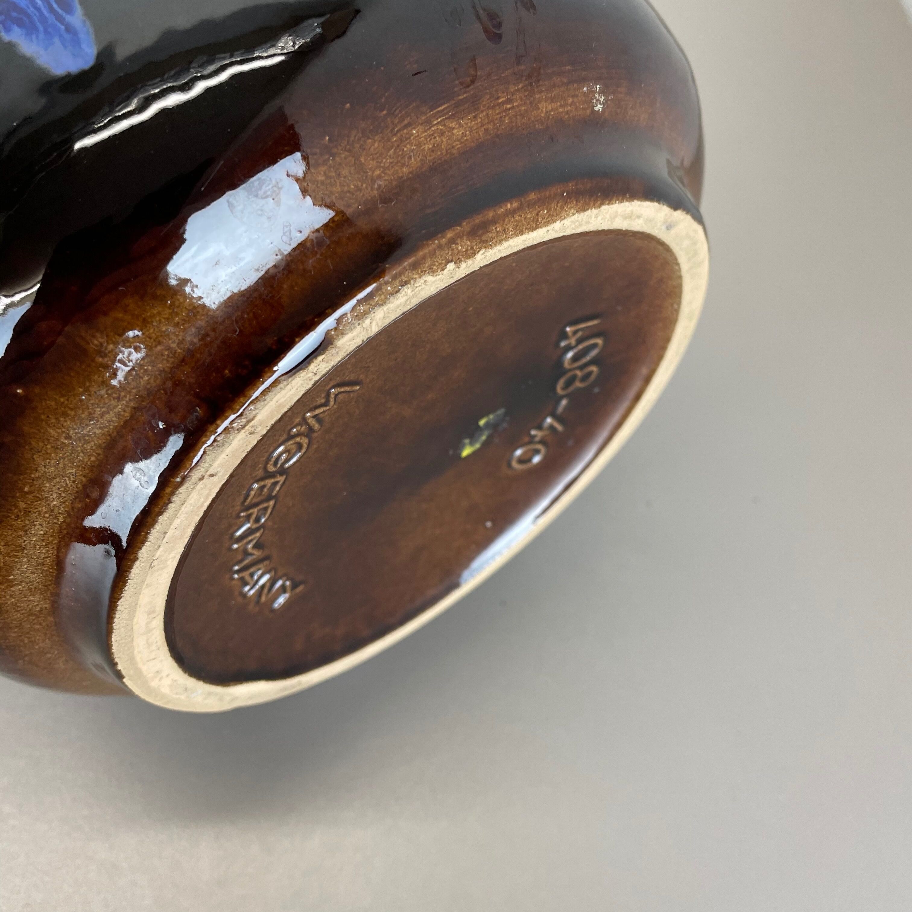 Large Pottery Fat Lava Multi-Color Floor Vase 408-40 Made by Scheurich, 1970s