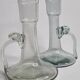 Pair of blown glass candlesticks, 13 cm