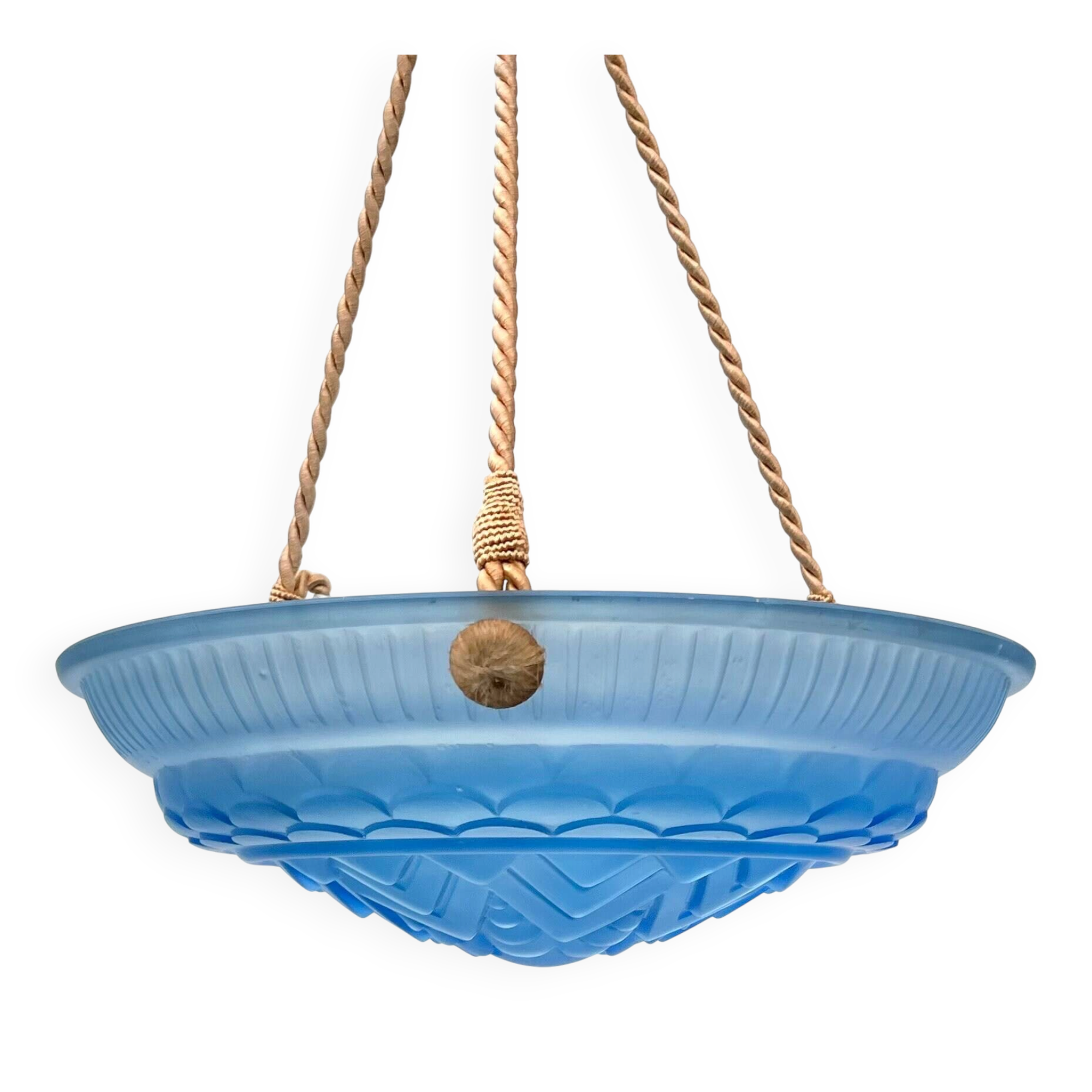 Suspension plate glass basin moulded 1930s