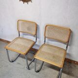 Pair of chairs Marcel Breuer model Cesca B32