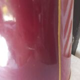 Paire d'abat jours bordeaux or
