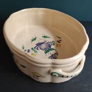 Antique serving plate, or "jardinière" from the faience of La Rochelle, 18th