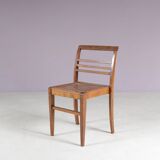 1950s side chair in beech wood by René Gabriel, France