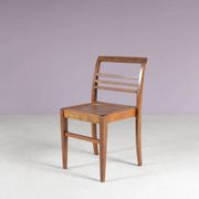 1950s side chair in beech wood by René Gabriel, France