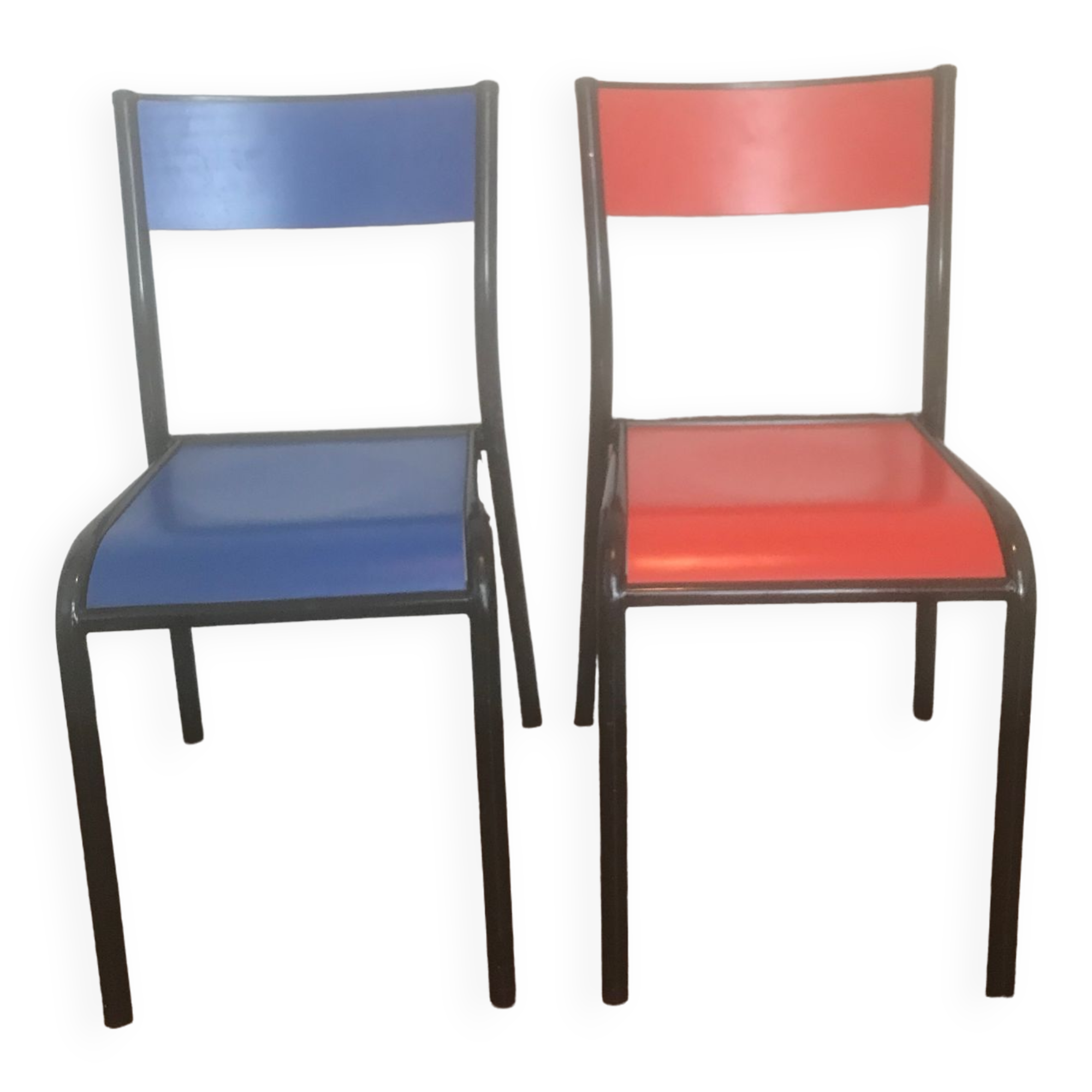 Paire de chaises d’école Mullca 510 vintage