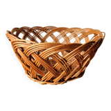 Oval woven rattan basket