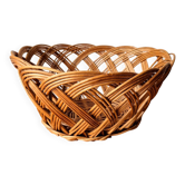 Oval woven rattan basket