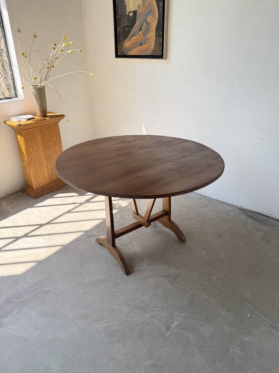 1950s oak winegrower's table