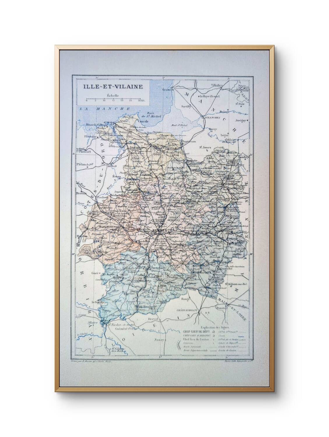 Printed in 1889, Ille-et-Vilaine, Brittany.