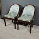 Pair of Mahogany Gondola Chairs, Restoration period – Part 1 of the 19th century