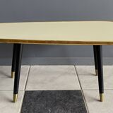 low Yellow formica side table 1960s
