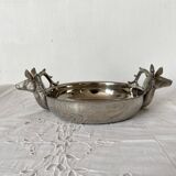 Silver plate with deer heads