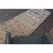 1970s Turkish Oushak Handmade Wool Cotton Orange Runner Rug 91x291