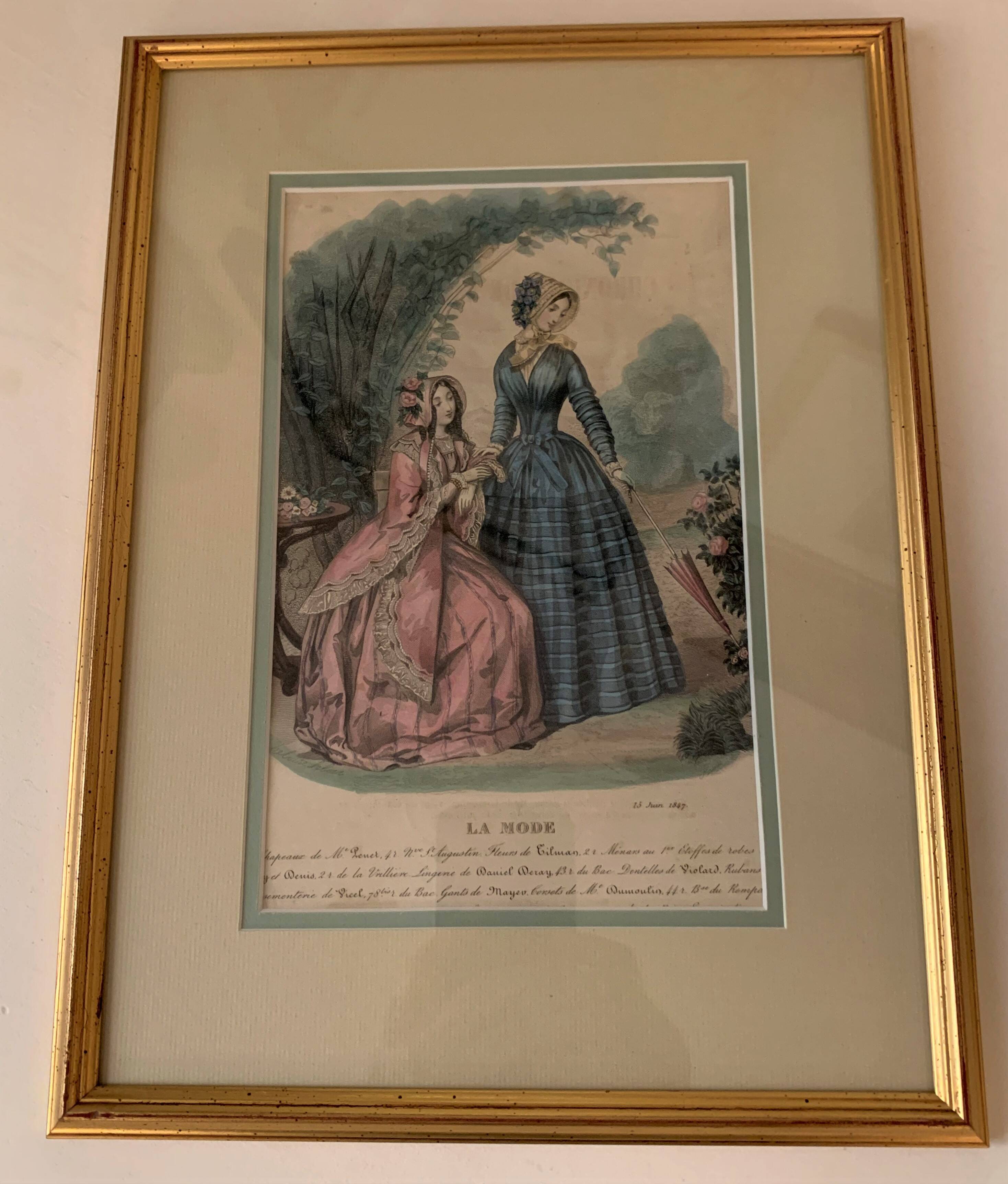 Gravure de mode ancienne