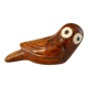 Large glazed ceramic owl sculpture signed