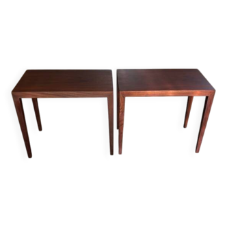 2 tables de chevet en palissandre de Severin Hansen - Danemark années 60