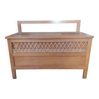Vintage wooden storage bench