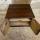 Vintage pathé vinyl record storage cabinet with 2 wooden compartments and hinged doors (wine)