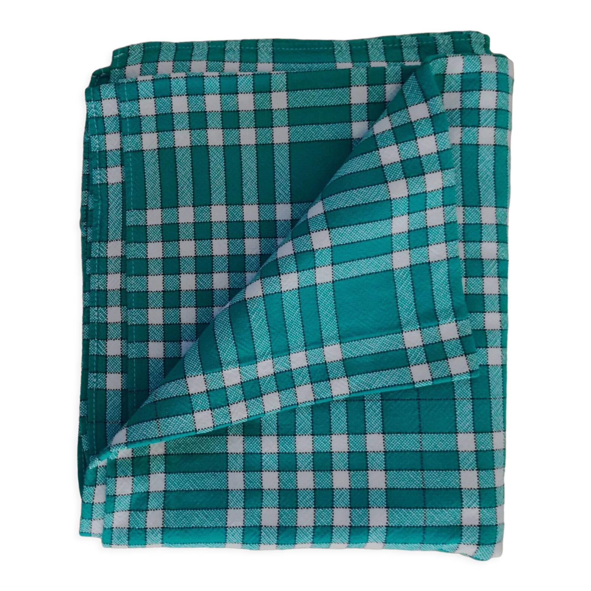 Vintage gingham tablecloth 250 x 150