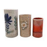 Vases rouleaux céramique vintage
