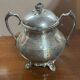 Silver-plated metal sugar bowl from the Art Nouveau period.