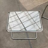 Nested glass tables Mid-century space age, 1960s, set of 2
