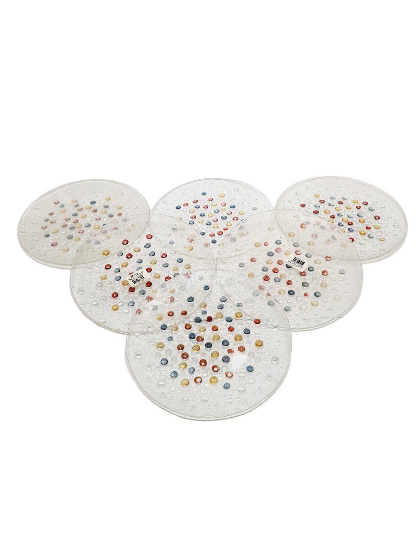 Rotor dessert set by J. Drost for Ząbkowice Gospodarcza Huta, Poland, 1970s, set of 6