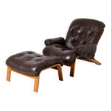 Set of Ry Wing lounge chair and ottomanby by Elsa and Nordahl Solheim
