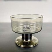 Champagne or dessert coupe bearing the Mobil Pegasus logo, 1970, France