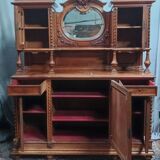 Louis XVI two-part sideboard in carved walnut
