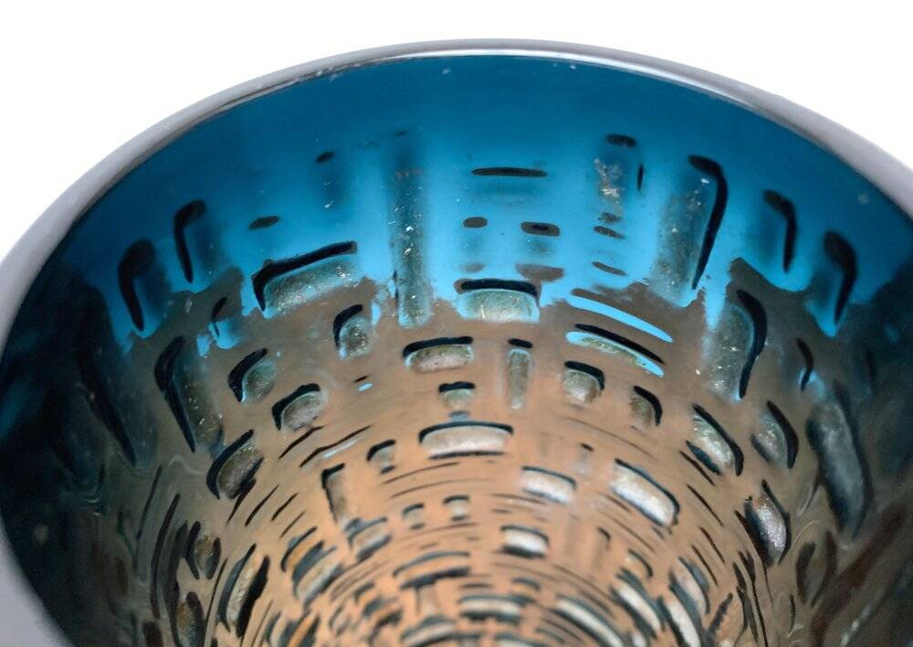 Brutalist Glass Bulb Vase Mid-Century Model F231 by Emil Funke for Gral