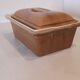 Glazed earthenware casserole pot